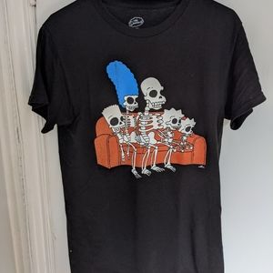 The Simpsons skeleton tee